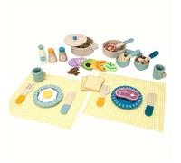 TEMU Juego de Cocina de Madera - Un Kit de Cocina Completo para Niños, Comida y Utensilios | Set de Picnic, Set de Vajilla, Set de Cocina, Herramientas de Cocina, Regalo para Halloween y Navidad