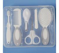 TEMU Juego de con Estuche de Viaje, Set de Manicura, Cepillo , Peine, Tijeras de Seguridad, Cortaúñas, para Uñas, Cepillo de Dientes, Almacenamiento Práctico