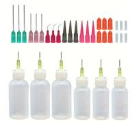 TEMU Juego de con Punta de 1.01oz/1.69oz, Frascos Aplicadores para Líquidos, Pegamento, Pinturas Acrílicas y Jeringas de