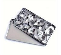 TEMU Juego de cortadores de galletas de acero inoxidable festivo - 30 piezas para delicias de repostería: ¡Perfecto para Navidad, , Día de San Valentín y más!