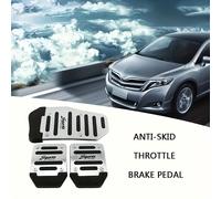 TEMU Juego de Cubiertas Antideslizantes para Pedales del Coche 3pcs | Ajuste Universal para Freno, y Embrague | Agarre Mejorado y Seguridad | Diseño con Rayas Antideslizantes | Instalación Sencilla