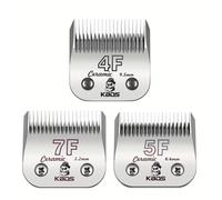TEMU Juego de Cuchillas Cerámicas Desmontables para Cortapelos de Mascotas Tamaño 7F/5F/4F, Compatible con , , A5, Laube, Serie KM10, de Corte de 1/8" (3.2mm) a 1/2" (9.5mm), Paquete de 3