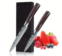 TEMU Juego de cuchillos de chef, 2 piezas, de , 3,5" de frutas y 5" juego de cuchillos de chef, de cocina pequeño afilado, de y verduras, con de regalo, mejor combinación para regalar.