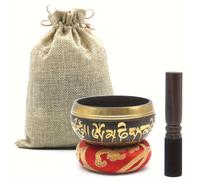 TEMU Juego de Cuencos Tibetanos para Yoga, Meditación y Relajación - Cojín y , Con Bolsa de Transporte