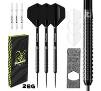 TEMU Juego de dardos profesional MageRabbit Pegasus de punta de acero de tungsteno disponible en 21, 23, 26, 28 y 30 gramos con plumas, vástagos (ejes) y .