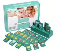 TEMU Juego de de animales y frutas de madera, un divertido juguete de rompecabezas para batallas multijugador que a desarrollar la concentración.