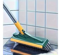 TEMU Juego de de cepillo de piso de cerdas y raspador - Sin muerto, limpiador multi-superficie para baño, cocina y , herramienta de limpieza de baño | Cepillo de piso versátil | Diseño ergonómico