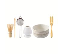 TEMU Juego de de Matcha Japonés de 6 Piezas, y de Té Cepillado de la Song, Juego de Té Matcha con , Taza, , Cucharilla, Soporte para , Cuchara de Té, Regalo para Amantes del Matcha y Principiantes