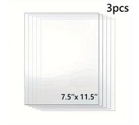 TEMU Juego de de PET transparentes que miden 7.5 pulgadas por 11.5 pulgadas y tienen 0.04 pulgadas de grosor, protector, ideal para manualidades, señalización y proyectos de exhibición