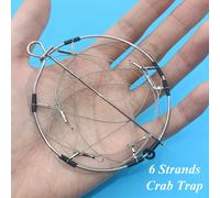 TEMU Juego de de profesionales y resistentes con anillos de | anillos de acero inoxidable con hebilla de 6 cuerdas y ganchos de de resistencia | Equipo de pesca de cangrejos