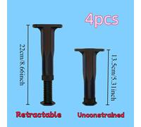 TEMU Juego de de soporte de cama ajustables y resistentes - Soporte central multifuncional para camas, sofás y tocadores - Plástico resistente con agarre mejorado