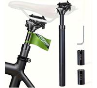 TEMU Juego de de suspensión para bicicleta de montaña, de aleación de aluminio , 1 de suspensión, 1 llave, 1 manguito reductor para 27.2-30. y 1 manguito reductor para 27.2-31.6 mm.