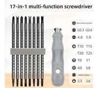 TEMU Juego De Destornilladores Especiales De 17 En 1 Con Forma Especial, Con Puntas Internas En , Cruzadas, De Y, Con Enchufe Especial, De Enchufe, Destornillador Multifunción.
