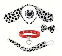 TEMU Juego de Disfraz Dalbican de 5 Piezas con de , , Nariz Protésica, Corbata y Collar - Traje Completo para Representaciones Escénicas y Fiestas Temáticas (Tejido de Poliéster)