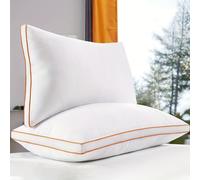 TEMU Juego de dos almohadas de fibra de bambú de 50X75 cm, con cremallera, diseñadas para , con firmeza media y excelentes, ideales para duermen de y de espalda