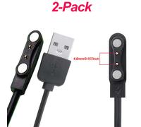 TEMU Juego de dos cables de carga USB compatibles con modelos de Smartwatch W26+, QS58, TB14, QG21, FT10, FT18, Q1R, X5, T9, V20, P22, G1, KC09, KW22 y otros, sin batería