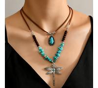 TEMU Juego de Dos Piezas: Collar de Colgante de Moda para Mujer, Estilo Bohemio Vintage, Colgante de en Terciopelo Coreano, Adecuado para Hombres y Mujeres, Ideal para Uso Diario y Vacaciones