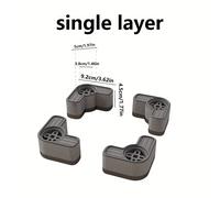 TEMU Juego de elevadoras para lavadora, patas antideslizantes y amortiguadoras para refrigerador, con almohadillas ajustable