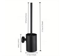 TEMU Juego de Escobilla para Inodoro con Soporte de Acero Inoxidable 304, Limpiador de Asiento de Inodoro de Lujo para Montaje en Pared del Baño