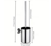 TEMU Juego de Escobilla para Inodoro con Soporte de Acero Inoxidable 304, Limpiador de Asiento de Inodoro de Lujo para Montaje en Pared del Baño