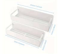 TEMU Juego de estantes magnéticos de almacenamiento de 1/2 piezas para neveras y lavadoras - Fácil instalación sin taladro, elegante acabado en metal negro, organizador de especias en la pared