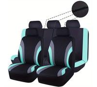 TEMU Juego de fundas para asientos de coche para mujer, compatibles con airbag, juego de 9 piezas divisiones de cremallera, esponja, adicionales para auto, protección del asiento, ajuste universal