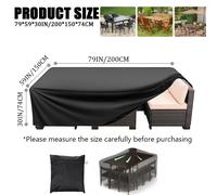 TEMU Juego de fundas para muebles de exterior, resistente a roturas, protector para mesas y sillas de patio con diseño de sujeción