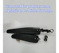 TEMU Juego de guardabarros para bicicleta de montaña - Plástico negro, compatible con cualquier bicicleta, 2 guardabarros, soportes de montaje y tornillos