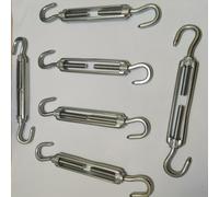 TEMU Juego de Herrajes M6 Gancho & Tensado en Acero Inoxidable 304, para Tensión de Cable de Alambre de Resistencia, Instalación de Sombrillas y Tiendas, Antioxidante, Paquete de 6