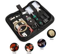 TEMU Juego de Herramientas de Reparación de Guitarra de 37 piezas 37-en-1 Herramientas para Cambiar Cuerdas de Guitarra, Enrollador de Cuerdas, Cortador, Regla de Medición, Clip para Púas, etc