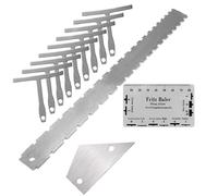 TEMU Juego de Herramientas para Guitarra de 12 Piezas: Regla Cóncava para Diapasón, Calibre de Radio de Guitarra, Calibre de Cuerdas, Utilizado para la y Medición de Guitarra y