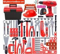 TEMU Juego de Herramientas para Juegos Familiares de 42/68 Piezas, Juguetes de Casa con Destornillador, Taladro Eléctrico, Sierra Eléctrica y Simulación de Reparaciones, Regalo de y Navidad