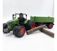 TEMU Juego de juguetes de tractores agrícolas realistas de 16, 54" con remolque y madera simulada - Ideal para regalos de Navidad y , diseño de empuje duradero