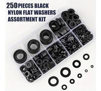 TEMU Juego de juntas de de anillo de nailon negro en tamaños 250, 350 y 500, ideal para aflojar y prevenir problemas con juntas de plástico, así como para reparar grifos y accesorios de fontanería.