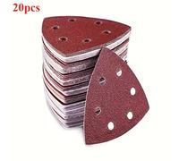 TEMU Juego de lijas triangulares de 120 con lijadora de ratón de 6 orificios - Estructura de metal para esmerilar y pulir.