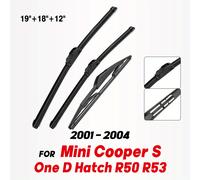 TEMU Juego de Limpiaparabrisas Delantero y Trasero para Mini One D Hatch R50 R53 2001 - 2004, Parabrisas y Ventanas