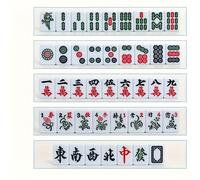 TEMU Juego de Mahjong profesional de 144 piezas - Adecuado para adultos que buscan y reuniones sociales, regalo para y - 1 juego de Mahjong + bolsa de almacenamiento + mantel + dados