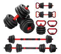 TEMU Juego de mancuernas multifuncional 4 en 1 con pesas libres tipo kettlebell y palanca de 20 kg