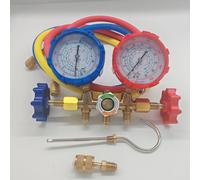 TEMU Juego de manómetros de diagnóstico de 3 vías para CA R410a, para carga con adaptador de 1/4'' a 5/16'', compatible con refrigeración R22 R410a R-404A R-134a