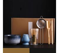 TEMU Juego de Matcha Japonés de 6 Piezas - de Té de Bambú, , Cuchara, Colador y Soporte - Regalo para Decoración Tradicional