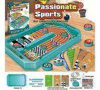 TEMU Juego de Mesa Divertido 6 en 1: Fútbol de Dedos, Mini, Baloncesto y Puntos - Juguete Interactivo para Familias y Fiestas