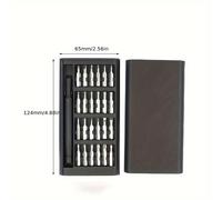 TEMU Juego de Mini Destornilladores 25 en 1 | Herramienta de Reparación de Precisión para Electrónicos, Teléfonos, Computadoras, Gafas, Relojes, Joyería, con Cabezas y Cruciformes, Material Plástico
