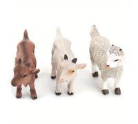 TEMU Juego de Miniaturas de Animales de Granja de Plástico - Figurillas Estáticas de y Oveja para Decoración de Mesa, Modelos Coleccionables no Comestibles para de Granja y