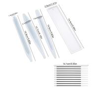 TEMU Juego de Moldes para Resina: Molde de Silicona para Bolígrafos, Marcadores y Manualidades DIY - Herramientas para Crear Estuches de Plumas con Epoxy