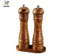 TEMU Juego de Molinillo de Madera Premium para Marina - Molinillo de Especias Manual con Botella Reutilizable para BBQ, Picnic, Camping - Gadget de Cocina & Regalo para de la