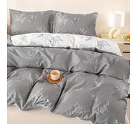 TEMU Juego de nórdica con estampado floral de corazones y lenguaje, 3 piezas