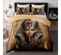 TEMU Juego de Nórdica de 2/3 piezas, (1 Nórdica + 1/2 de Almohada, Sin Relleno) Mayor del Civilización Relieve Tótem Impresión y Cómoda Juego de Ropa de Cama para Dormitorio o Habitación