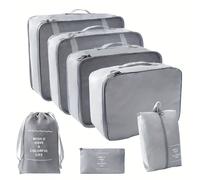 TEMU Juego de Organizador de Ropa para Viajes de 7 Piezas, a o Limpieza Profesional, Material de Poliéster, Ideal para Viajes de Negocios y Vacaciones