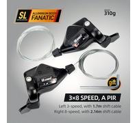 TEMU Juego de Palancas de Cambio para Bicicleta MTB - Palancas de Cambio del Cambiador Delantero y Trasero para 7/8/9/10/11 Velocidades - Cambio y - Accesorios Esenciales para MTB
