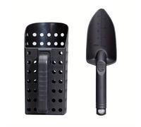 TEMU Juego de palas y pala para arena para búsqueda de metales, que herramientas de excavación para adultos, portátil para buscar conchas en y buscar , en color negro